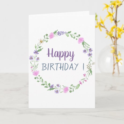 Chic Meadow Blume Geburtstag Karte (Gelbe Blume)