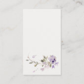 Chic Meadow Lilac Floral Wreath Wedding Website Begleitkarte (Rückseite)