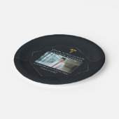 Chic Medical School Foto Black Graduation Party Pappteller (Schrägansicht)