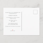 Chic Medical School Foto Graduation Party Einladungspostkarte (Rückseite)