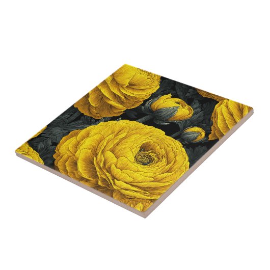Chic Mediterranean RanunculusTiles For Home Decor Fliese (Seite)