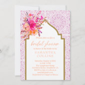 Chic Mediterranean Tile Lilac Aquarellfarben Einladung (Vorderseite)