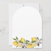 Chic mediterranes Foto Hochzeit Retten Sie das Dat Einladung (Rückseite)