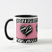 Chic meine Herz-Rosazebra-Druck-Tasse Tasse (Links)
