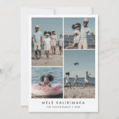 Chic Mele Kalikimaka Christmas Photo Collage Feiertagskarte (Vorderseite)