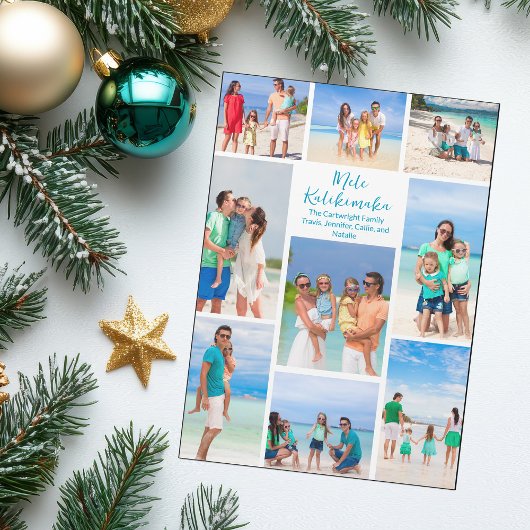 Chic Mele Kalikimaka Family Foto Collage Magnet