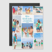Chic Mele Kalikimaka Family Foto Collage Magnet (Vorne/Hinten)