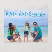 Chic Mele Kalikimaka Foto Tropical Postkarte (Vorderseite)