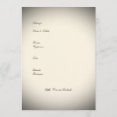 Chic Menu Menükarte (Rückseite)