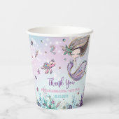 Chic Mermaid Under Sea Birthday Pool Party Pappbecher (Rückseite)