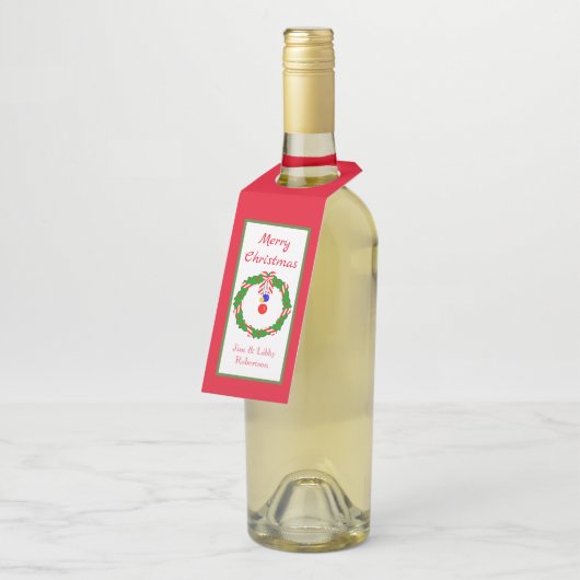 CHIC MERRY CHRISTMAS FLASCHENANHÄNGER (Angewinkelt)