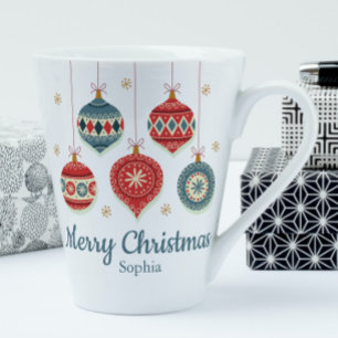 Chic Merry Christmas Ornaments Personalisiert Milchtasse