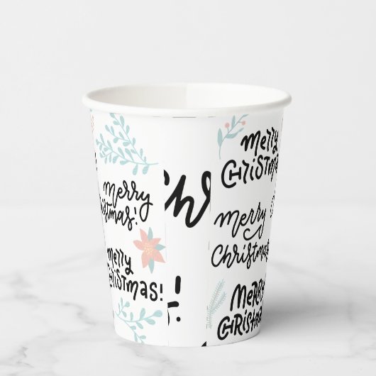 Chic Merry Christmas Party Theme Custom Paper Cup Pappbecher (Links)