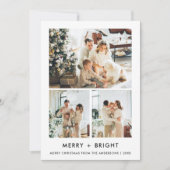 Chic Merry und Bright Weihnachten Minimalistisches (Vorderseite)