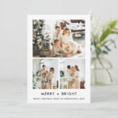 Chic Merry und Bright Weihnachten Minimalistisches (Stehend Vorderseite)