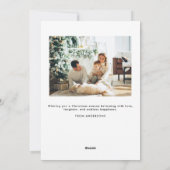 Chic Merry und Bright Weihnachten Minimalistisches (Rückseite)