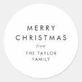 Chic Merry Weihnachtsgeschenk Runder Aufkleber (Vorderseite)