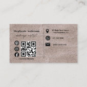 Chic Metallic Glittery Brush Stroke Makeup Artist Visitenkarte (Rückseite)