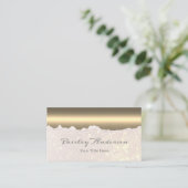 Chic Metallic Gold Glitzer Visitenkarte (Stehend Vorderseite)