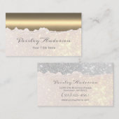 Chic Metallic Gold Glitzer Visitenkarte (Vorne/Hinten)