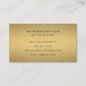 Chic Metallic Gold Visitenkarte (Rückseite)