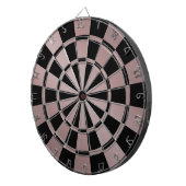 Chic Metallic Rose Gold Pink und Black Dartscheibe (Vorderseite rechts)
