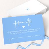 Chic Mid Blue Baby Boy Duschdusche Windeln Raffel Mitteilungskarte