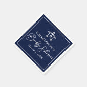 Chic Midnight Blue Baby Dusche Personalisiertes Pa Serviette (Ecke)