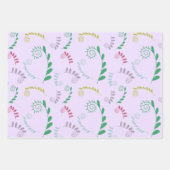 Chic Mimosa Leaves Gift Geschenkpapier Set (Vorderseite 3)