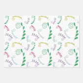 Chic Mimosa Leaves Gift Geschenkpapier Set (Vorderseite 2)