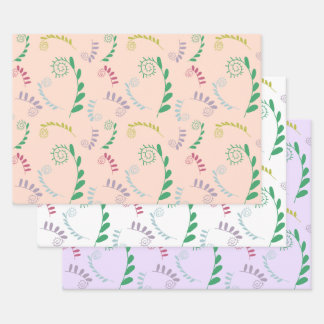 Chic Mimosa Leaves Gift Geschenkpapier Set