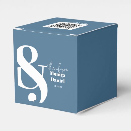 Chic minima Pastel Blue Geschenkboxen mit Modernem Geschenkschachtel (Vorderseite)