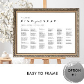 Chic Minimal Alphabetische Hochzeitstabelle Poster