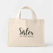 Chic Minimal Art Tote Bag - Schwester der Braut Mini Stoffbeutel (Vorne)