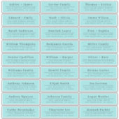 Chic Minimal Blue Wedding Guest Address Labels (Vorderseite)