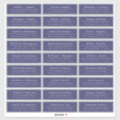 Chic Minimal Blue Wedding Guest Address Labels (Blatt)