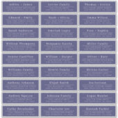 Chic Minimal Blue Wedding Guest Address Labels (Vorderseite)