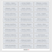 Chic Minimal Blue Wedding Guest Address Labels (Blatt)