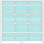 Chic Minimal Blue Wedding Guest Address Labels (Blatt)