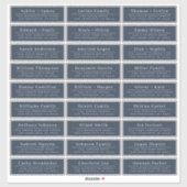 Chic Minimal Blue Wedding Guest Address Labels (Blatt)