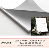 Chic Minimal Blush Pink Peach Hochzeit Begrüßungsz Poster