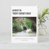 CHIC MINIMAL BOLD CUSTOM FOTO SAVE THE DATE KARTE (Stehend Vorderseite)