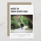 CHIC MINIMAL BOLD CUSTOM FOTO SAVE THE DATE KARTE (Vorne/Hinten)