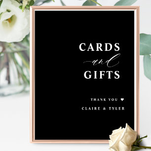 Chic, Minimal Cards und Geschenke Black Wedding Ze Poster