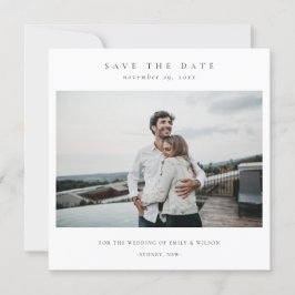 CHIC MINIMAL CLEAN CUSTOM FOTO SAVE THE DATE KARTE