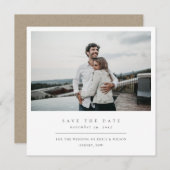 CHIC MINIMAL CLEAN CUSTOM FOTO SAVE THE DATE KARTE (Vorne/Hinten)
