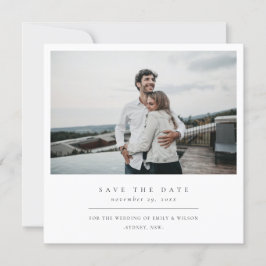 CHIC MINIMAL CLEAN CUSTOM FOTO SAVE THE DATE KARTE