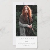 CHIC MINIMAL CLEAN FOTO ABSCHLUSS ANKÜNDIGUNG (Vorderseite)