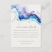 Chic Minimal Coastal Sea Beach Wedding Details Begleitkarte (Vorderseite)