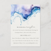 Chic Minimal Coastal Sea Beach Wedding Reception Begleitkarte (Vorderseite)
